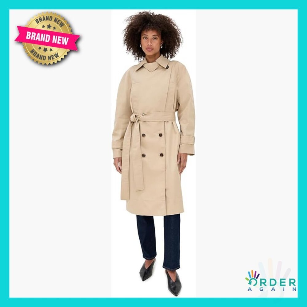Classic Double-Breasted Trench Coat Elegant Minimal Chic Fall Long Coat